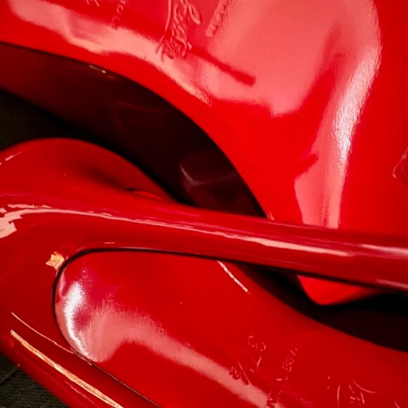 Christian Louboutin Kate 100 Dégradé Black Red Heels - Picture 6 of 7